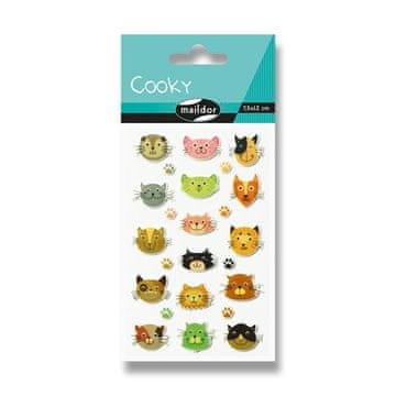 Maildor 3D Cooky nalepke - mačje glave