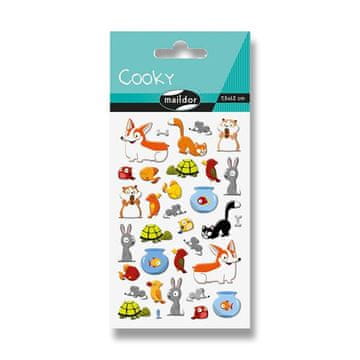 Clairefontaine Maildor 3D Cooky nalepke - hišni ljubljenčki