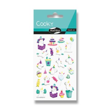 Maildor 3D Cooky nalepke - rojstni dan Unicorn