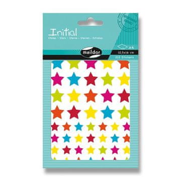 Maildor Initial Stickers - Večbarvne zvezde