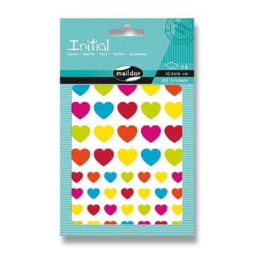 Maildor Initial Stickers - Večbarvni srčki