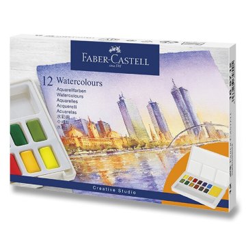 Faber-Castell Akvarelne barve s paleto - 12 barv