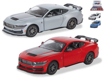 Kinsmart Ford Mustang Dark Horse 2024 12,5 cm 1:38 kovinski reverz - mešanica barv (rdeča, modra, srebrna, bela)