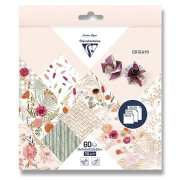 Clairefontaine Komplet papirjev Origami Dried Flowers - 60 listov