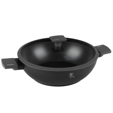 Berlingerhaus Ponev WOK s titanovo površino in pokrovom 30 cm antracitna kolekcija BH-8125