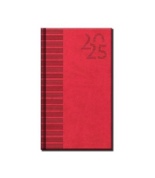 Dnevnik 2025 Vivella Red, mini, tedenski, A6