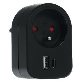 RETLUX RPC 70 BK Načelo. z 2xUSB, 5V/2100mA