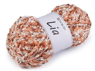 Pletena preja nopka Lia 100 g - lososovo rjava