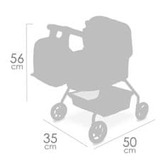 Rappa DeCuevas 86080 Moj prvi voziček za punčke z nahrbtnikom COCO 2024 - 56 cm