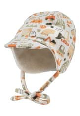 Sterntaler Čepica z vrvico in vizirjem, obložena z vrečko ecru deška velikost 49 cm - 12-18 m