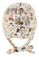 Sterntaler Čepica z vrvico in vizirjem, obložena z vrečko ecru deška velikost 49 cm - 12-18 m