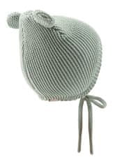 Sterntaler Pletena kapa GOTS s podlogo in ušesi zelena uni velikost 47 cm - 9-12 m