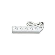 Solight Podaljševalni kabel, 5 vtičnic, 5 m, bel