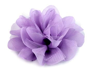 Šifonski cvet Ø8 in 9 cm - (9 cm) vijolična lila (10 kosov)