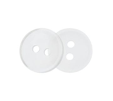 Gumb - komplet 6 kosov - premer 13 mm, prozoren