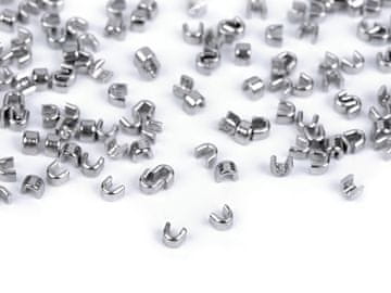 Končni pokrovček za spiralno in kovinsko zadrgo št. 3; 5; 8; 10 zgornji - (3 mm) nikelj (10 g)