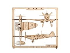UGEARS 3D sestavljanka Bojno letalo 2.5D 47 kosov