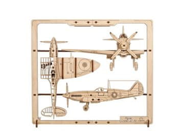 UGEARS 3D sestavljanka Bojno letalo 2.5D 47 kosov