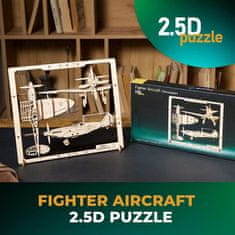 UGEARS 3D sestavljanka Bojno letalo 2.5D 47 kosov