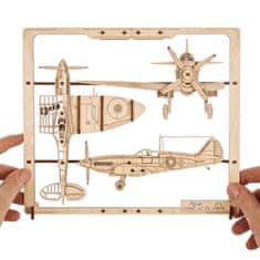 UGEARS 3D sestavljanka Bojno letalo 2.5D 47 kosov
