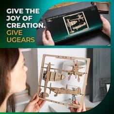 UGEARS 3D sestavljanka Bojno letalo 2.5D 47 kosov
