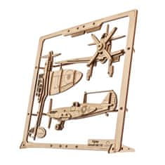 UGEARS 3D sestavljanka Bojno letalo 2.5D 47 kosov