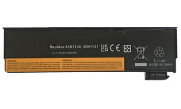 TRX baterija Lenovo/ IBM/ 5200 mAh/ ThinkPad L450/L460/L470/P50s/T440/T450/T460/T470p/T550/T560/W550s/X240 /neoriginalna