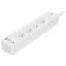 Nedis Wi-Fi pametni podaljšek/ 3x vtičnica tipa E/ 16A/ 2x USB-A/ 2x USB-C/ 2m/ Android/ iOS/ bela