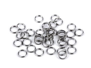 Dvojni obroček iz nerjavečega jekla Ø6 mm - platina (10 g)