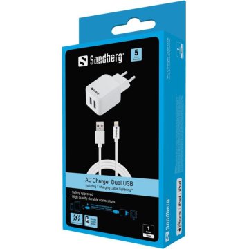Noname Sandbergov polnilec za izmenični tok EU Lightning 2,4A