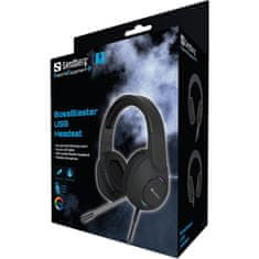 Sandberg Gaming Headset BossBlaster USB-A, LED diode, črna
