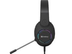 Sandberg Gaming Headset BossBlaster USB-A, LED diode, črna