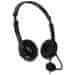Genius HS-230U, slušalke, slušalke, žične, z mikrofonom, z nadzorom glasnosti, USB-C, črne