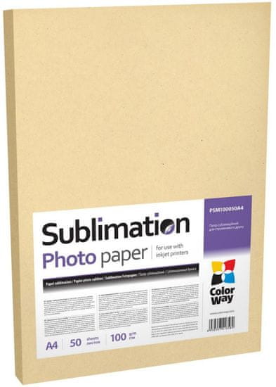 ColorWay Fotopapir / sublimacija/ 100 g/m2, A4/ 50 kosov