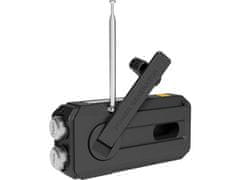 Noname Sandberg Surviovor All-in-1 2000 mAh, FM/AM radio z dodatnimi funkcijami, črna