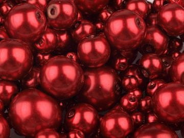 Mešanica steklenih voščenih kroglic velikosti Ø4-12 mm - granat (50 g)