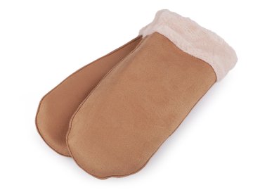 Ženske zimske rokavice - beige camel