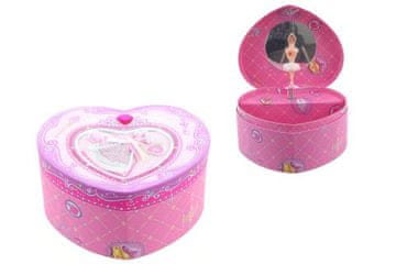 Glasbena skrinjica za nakit srce