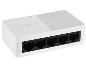 Hikvision Stikalo DS-3E0105D-O/ 5x port/ 10/100 Mbps RJ45 portov/ 1 Gbps/ napajanje 5 VDC, 0,6 A
