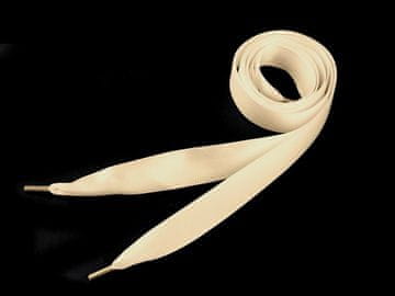 Satenaste vezalke za čevlje, superge in majice dolžine 110 cm - krem svetlo (100 kosov)
