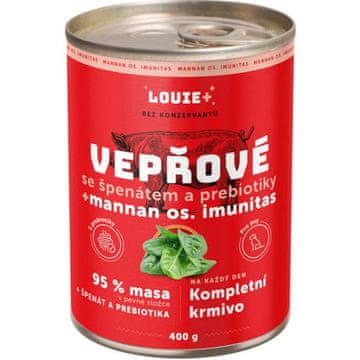 cons.for dogs svinjina, špinača, prebiotiki 400g