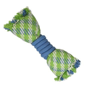 Vrvna blazina z lokom XXL piskavo zeleno-modra 48 cm