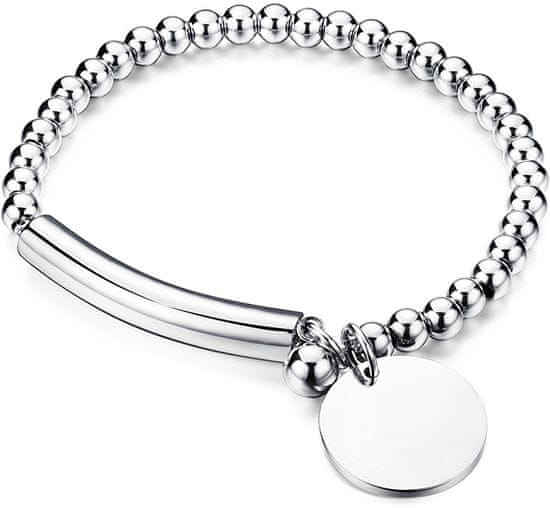 Elegantna jeklena zapestnica KBS-451-SIL