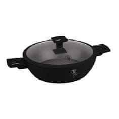 Berlingerhaus Globoka ponev s titanovo površino in pokrovom 28 cm Matte Black Collection BH-8185