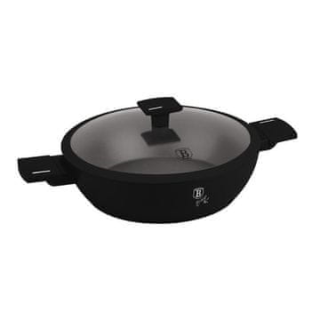 Berlingerhaus Globoka ponev s titanovo površino in pokrovom 28 cm Matte Black Collection BH-8185
