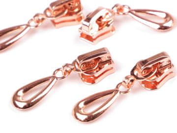 Jezdec za kostne zadrge št. 5 dekorativni - roza zlato temno (50 kosov)