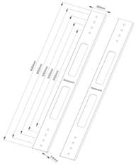 Neomounts AWL-250BL16 / Adapter VESA 2pcs / VESA 400 mm na VESA (450, 500, 550, 600) mm / črna