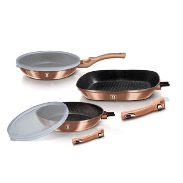 Berlingerhaus Komplet 5 kosov pekačev Rosegold Metallic Line BH-7038