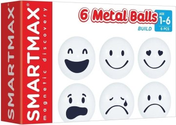 SmartMax Magnetni gradbeni komplet Kovinske kroglice za gradnjo 6 kosov