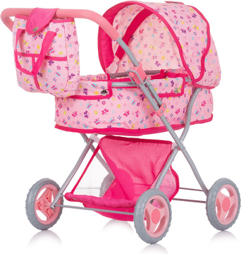 Chipolino Globok voziček za lutke Dora Butterflies